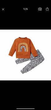 OVER THE RAINBOW LEOPARD PRINT SET.